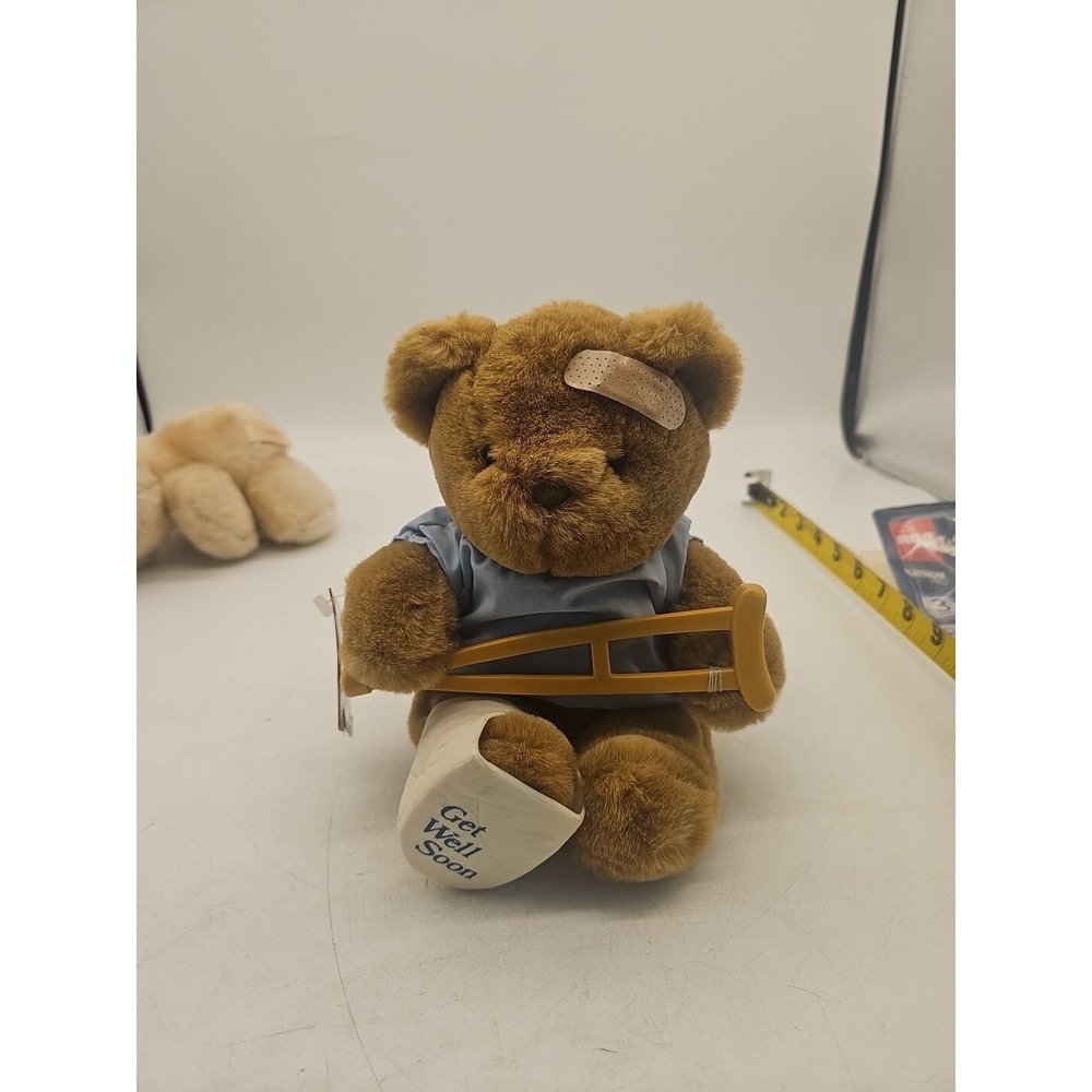 Jerry Elsner Co Get Well Soon Teddy Bear - Vintage Plushie with Tags
